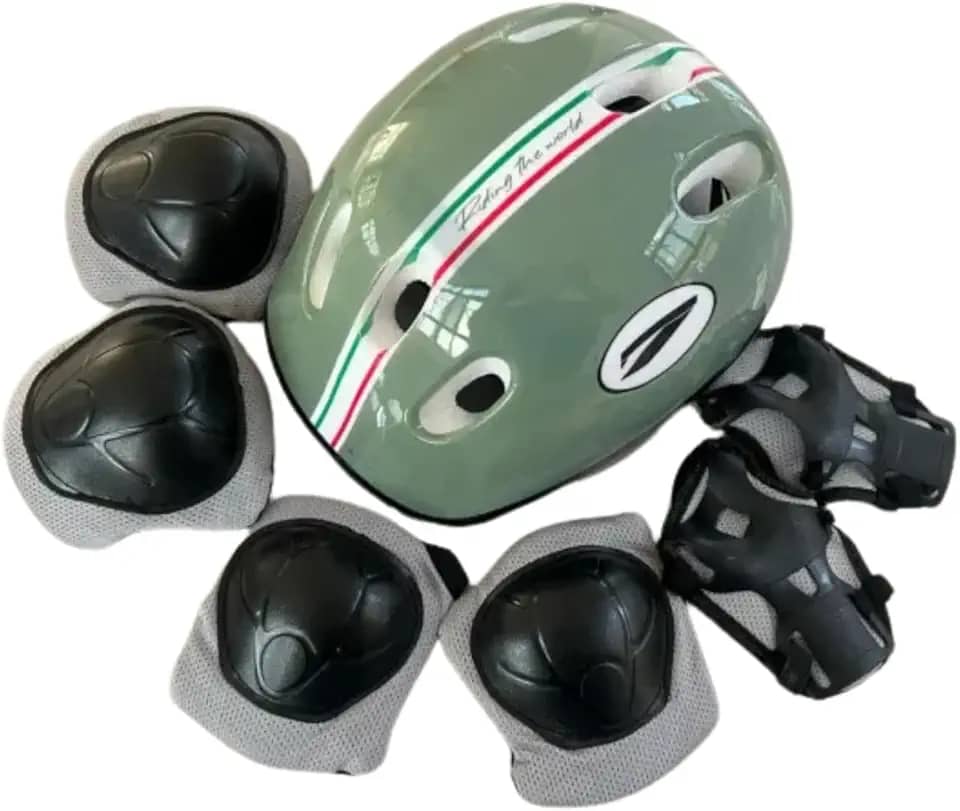 Kit De Proteção Infantil Capacete P/Skate Bike Monster Modelo