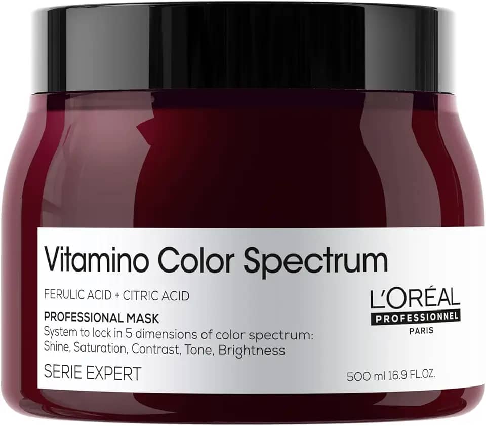 L'Oréal Professionnel, Máscara Profissional, Vitamino Color Spectrum, para coloridos & vibrantes, cabelos hidratados e suaves, brilho espelhado ultra intenso, cores ricas e vibrantes, 500ml