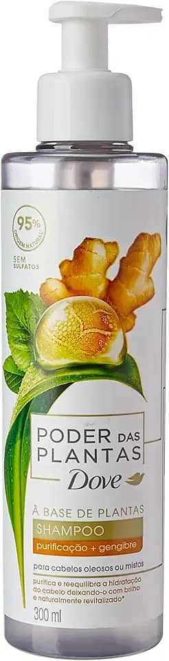 Shampoo Dove Poder das Plantas Purificação + Gengibre Frasco 300Ml, Dove