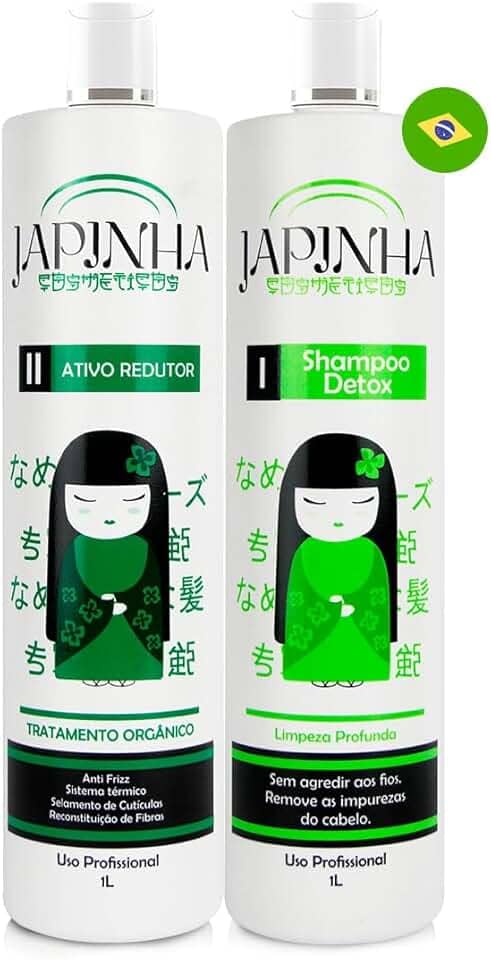 Japinha Progressiva Orgânica - Sem Amônia, Alisamento Orgânico, Sem Químicos, Para Todos os Tipos de Cabelos - 1L cada embalagem