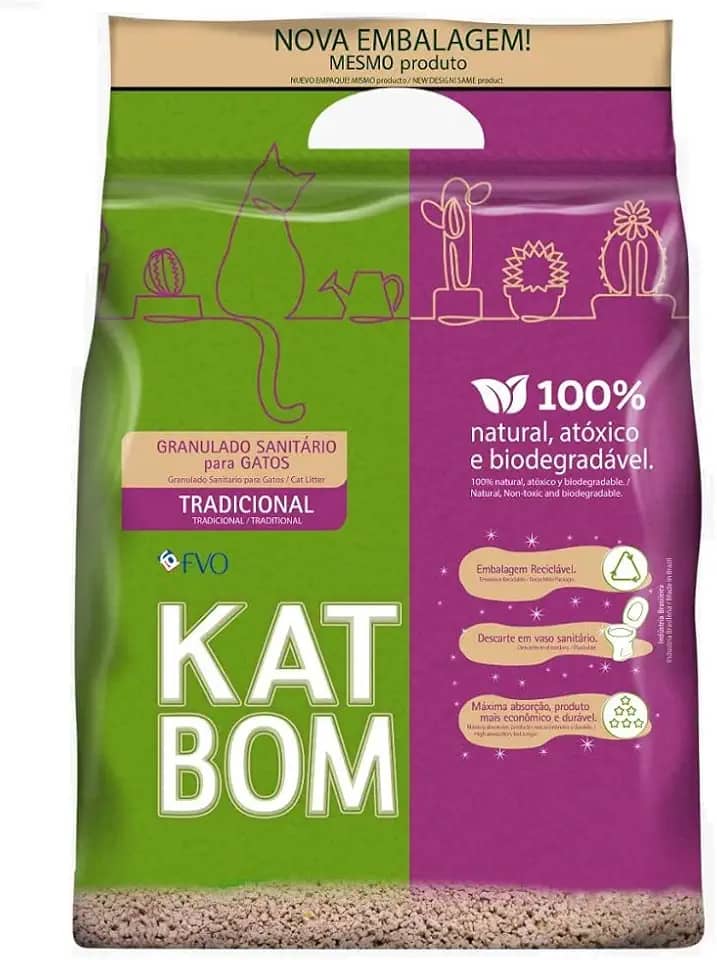 KatBom - Granulado Sanitário Natural, Marrom