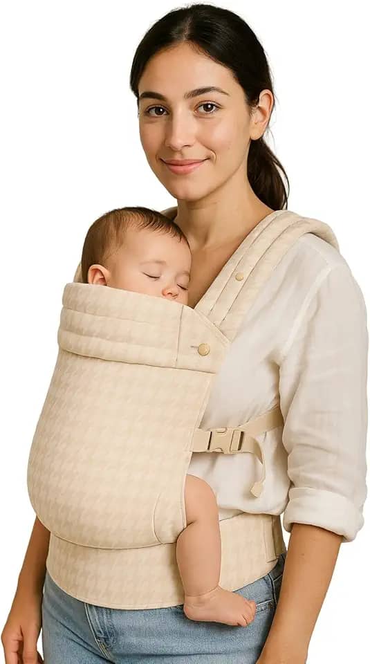 Canguru Ergonômico 4 em 1 BB Amore Joey’s –Suporte Natural em “M', Alças Cruzadas, Ultra Conforto e Estilo para Pais Ativos - Até 20 kg