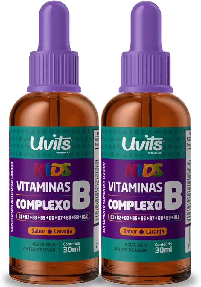 2 Vitaminas Complexo B Kids 30ml Liquida Doses - Uvits