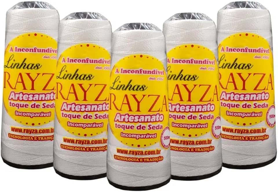 Linhas para crochê RAYZA Artesanato Grossa -Branco Optico