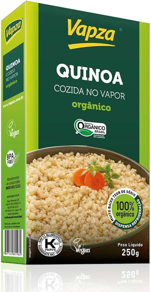 Quinoa Branca Orgânica 250G Vapza Peso líquido 250g