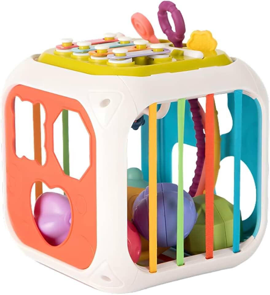Cubo De Atividade Educativo 7 em 1 Brinquedo Sensorial Kidino Cubo de Atividades Infantil
