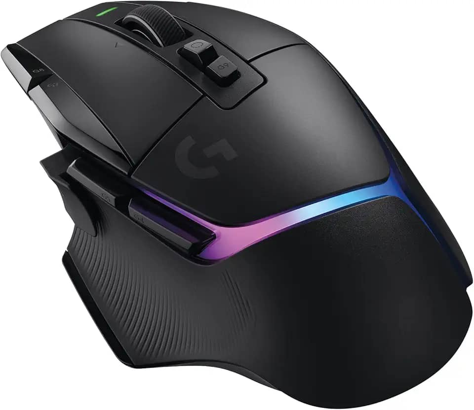 Mouse Gamer Sem Fio Logitech G502 X PLUS LIGHTSPEED com RGB LIGHTSYNC, Switches LIGHTFORCE, Sensor HERO 25K, 13 Botões Programáveis, Compatível com PC/ macOS/ Windows - Preto