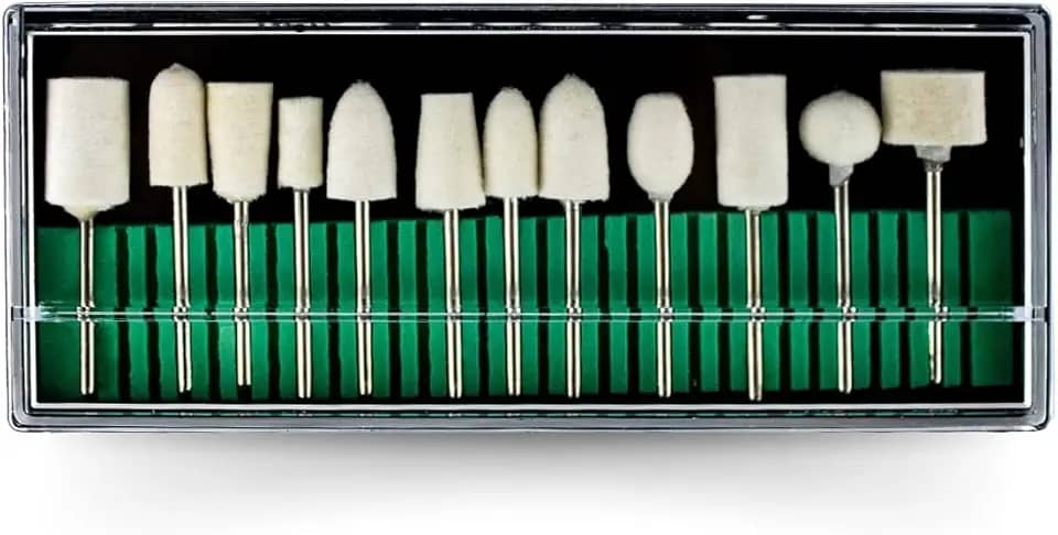 Kit 12 Brocas Feltro Polimento Brilho Unha de Gel Acrílico