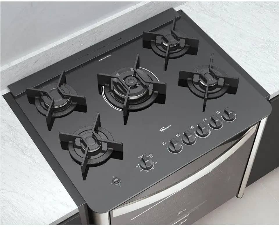 FISCHER FOGÃO DE EMBUTIR À GÁS 5 BOCAS TRIPLA CHAMA GRAN CHEFF COM DOURADOR 220V - 28550-65541