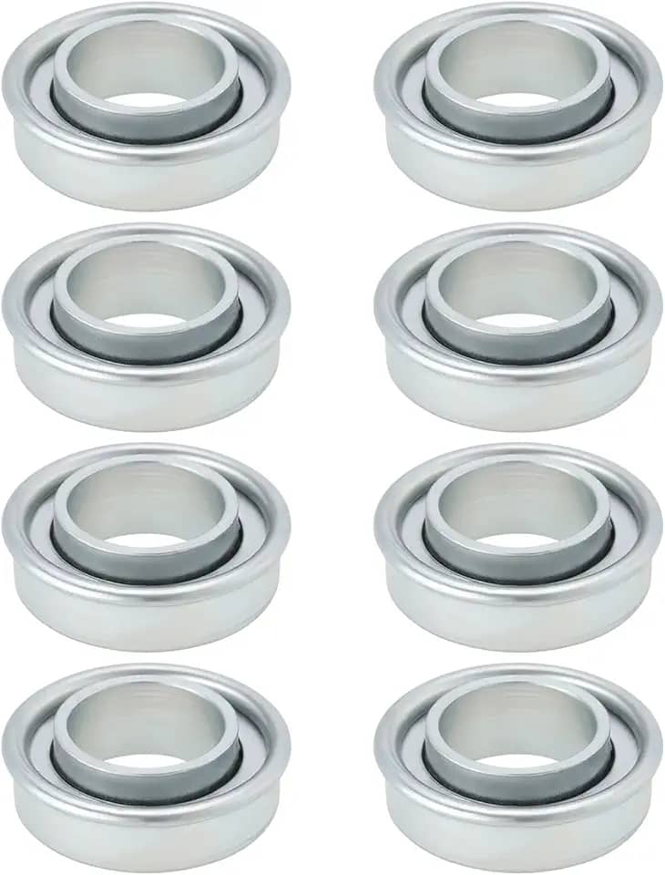 8 peças de rolamentos de roda resistentes OD35mm ID 20 mm A 12 mm para a maioria dos modelos de carrinho de serviço pesado prata