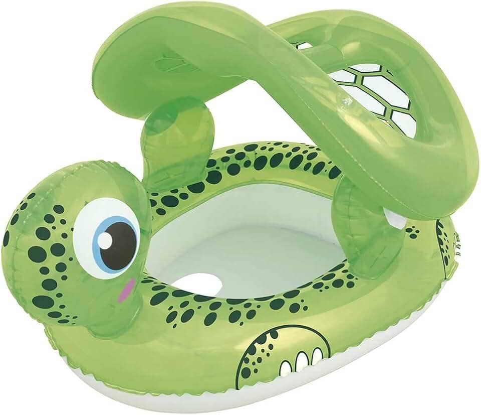 Mor - Boia Inflável Tartaruga com Fralda e Para-Sol