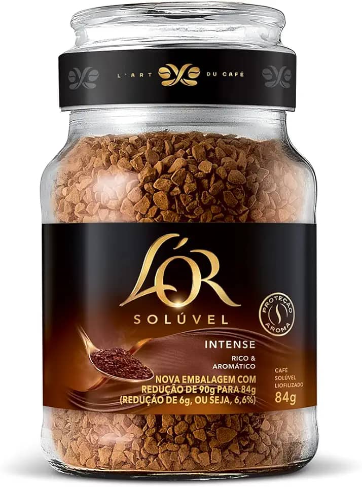 L'OR Café Intense Solúvel Pote De Vidro 84G
