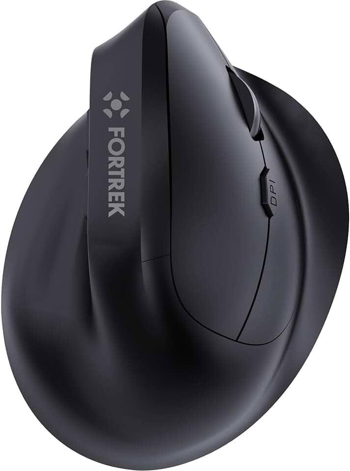Mouse Vertical Sem Fio Ergonômico MERG15 Preto Fortrek