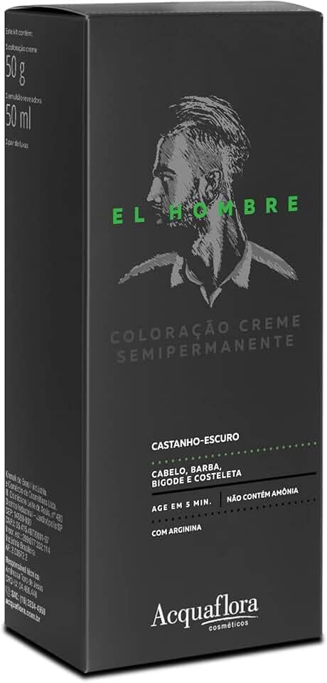 Acquaflora Castanho Escuro Kit Coloração Creme Semipermanente El Hombre