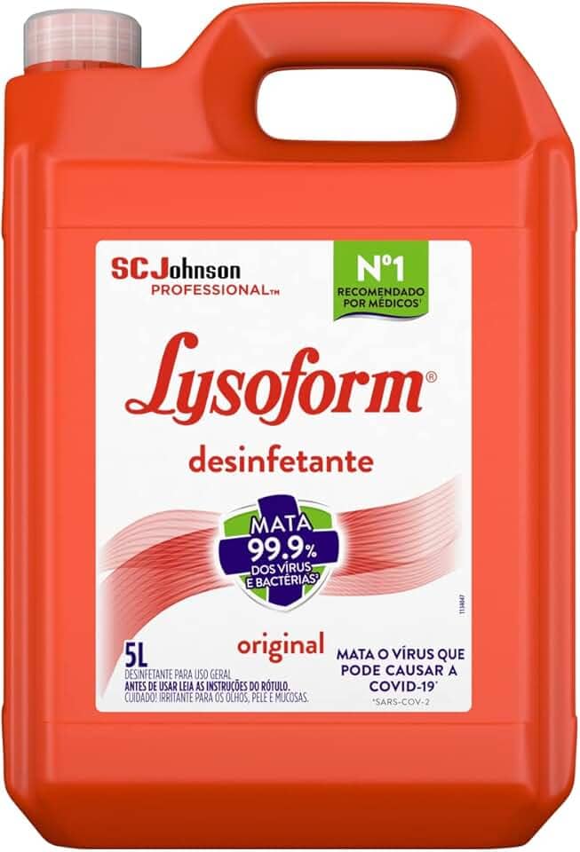 Lysoform Original, Desinfetante Líquido, Limpeza Casa, 5L
