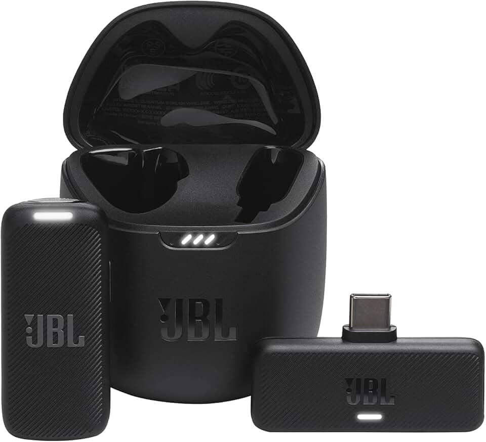 JBL, Microfone Sem Fio, Quantum Stream Wireless, Lapela, USB-C - Preto