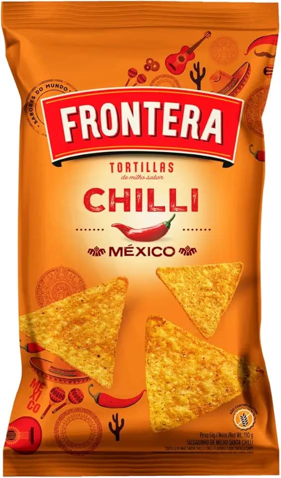 Frontera Salgadinho Nacho Chilli Tortilha de Milho México 110g