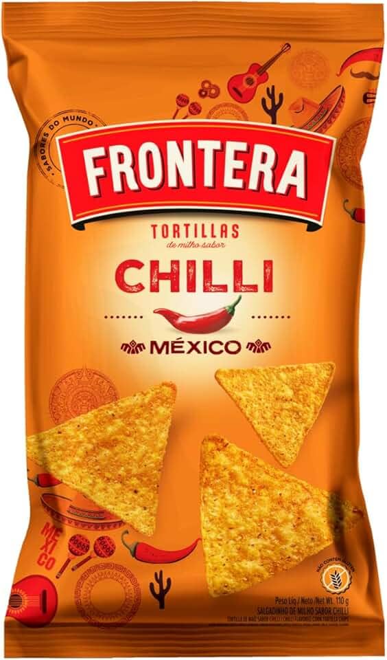 Frontera Salgadinho Nacho Chilli Tortilha de Milho México 110g