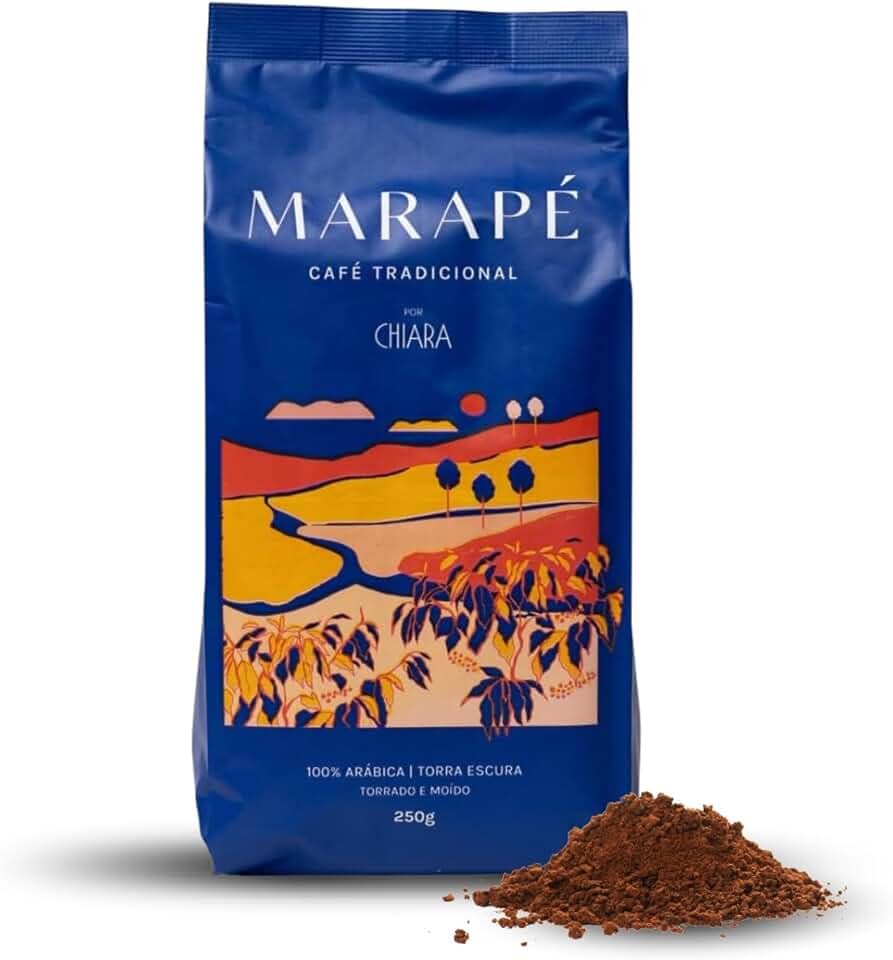 Café Marapé Tradicional 100% Arábica Torrado e Moído, em Pó de Torra Escura com Selo ABIC, Origem Brasileira, Ideal para Como Fazer Café Autêntico e Aromático 500g (2, 250 g)