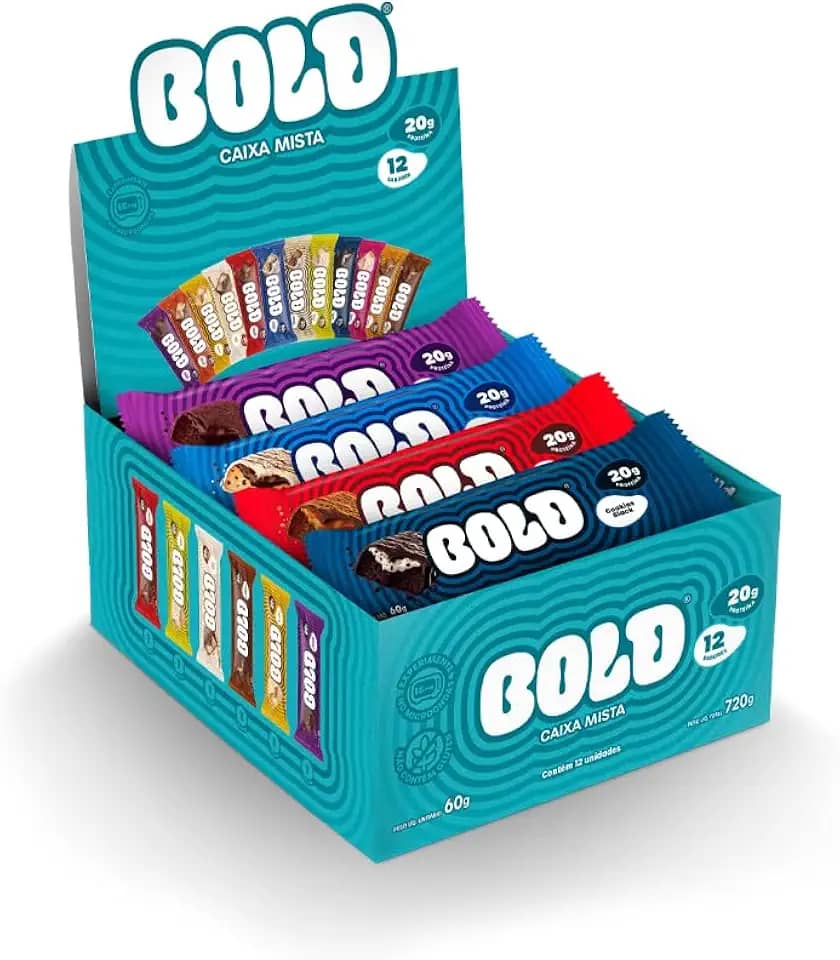 Barra de Proteína BOLD Snacks Mista (20g de Proteína) - Caixa com 12 unidades