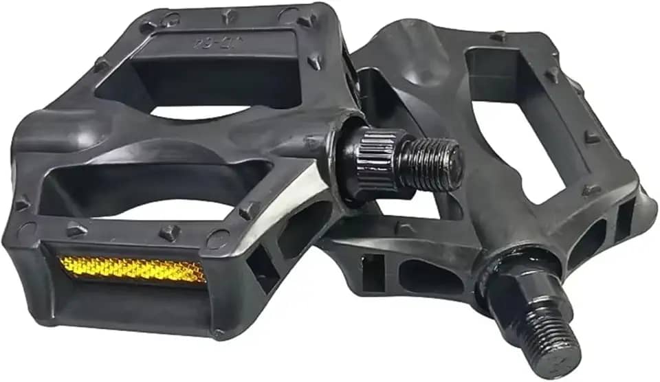 Pedal para Bicicleta Antiderrapante, Rosca Grossa, 9,5 x 12 cm, Preto, Par