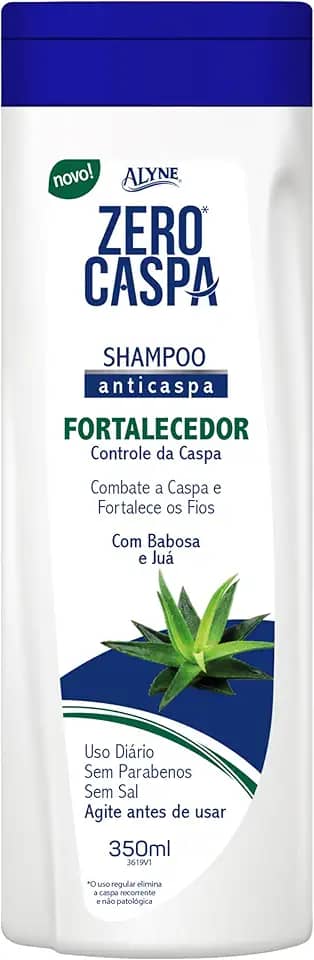 Alyne, Shampoo para cabelos, Zero Caspa Fortalecedor, 350 ml, Azul