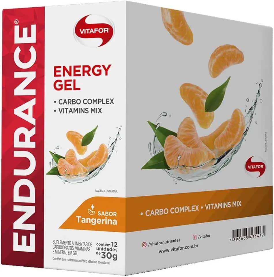Vitafor - Endurance Energy Gel - 12 Sachês de 30g - Tangerina