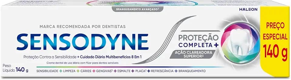 Sensodyne NOVO Proteção Completa Pasta de Dente para Dentes sensíveis, 140g