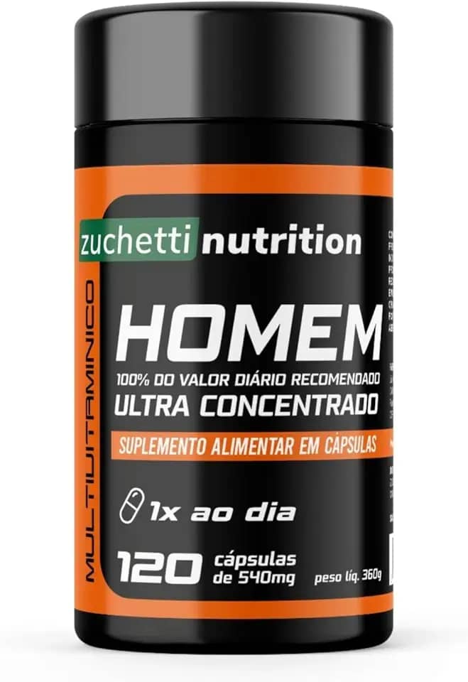 Multivitaminico homem 120 cápsulas polivitaminico Zuchetti nutrition vitamina az homem
