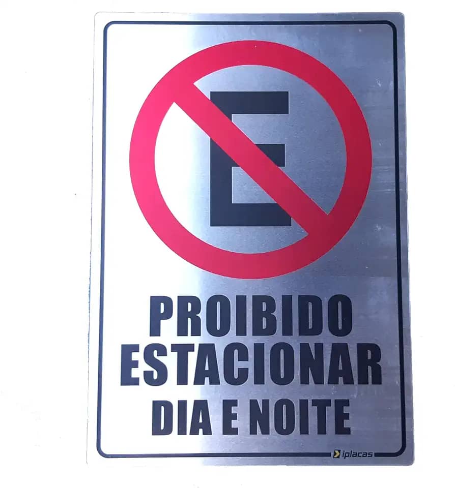 Placa Aluminio Proibido Estacionar Garagem Resistente Guicho