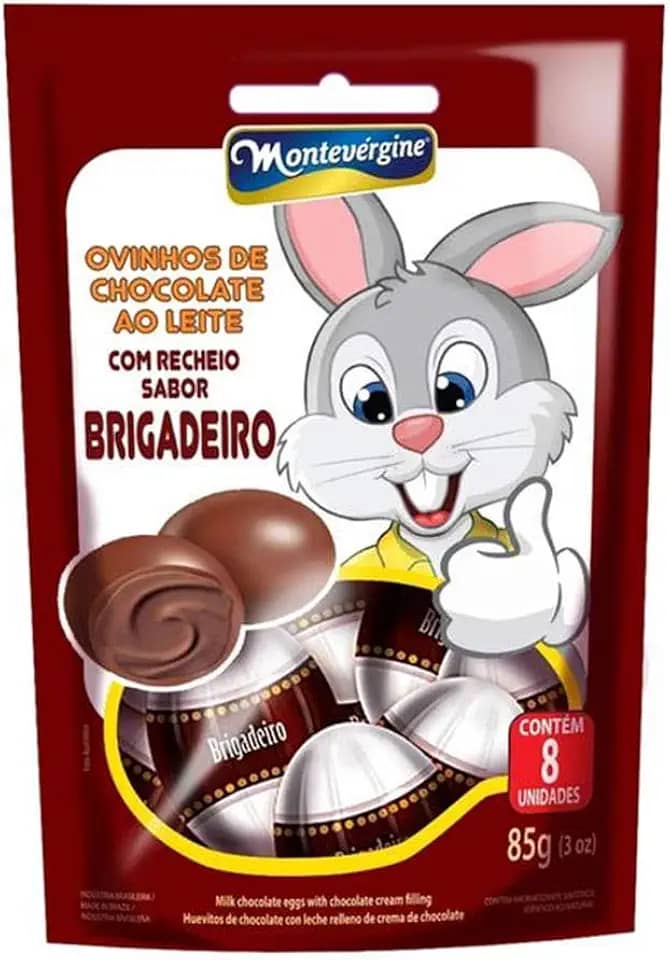 Ovinhos de Chocolate Recheio Brigadeiro 85g - Montevérgine