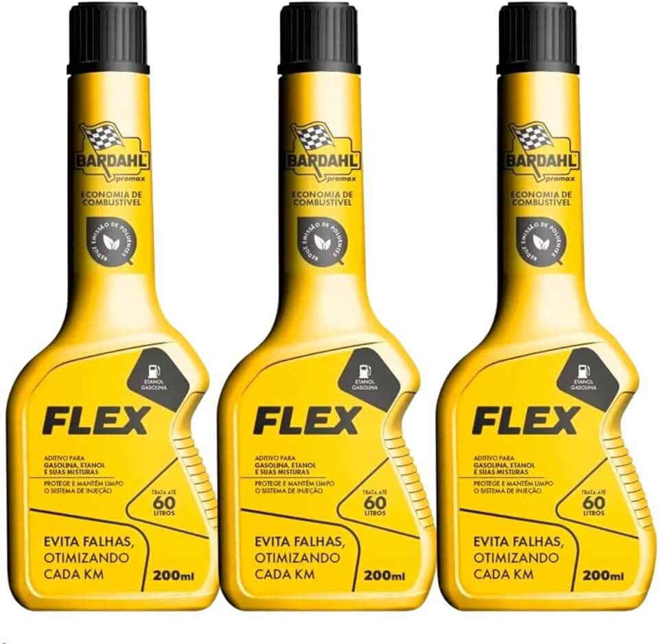 Kit 3 Aditivo Gasolina Etanol Via Tanque Carro Flex 200ml