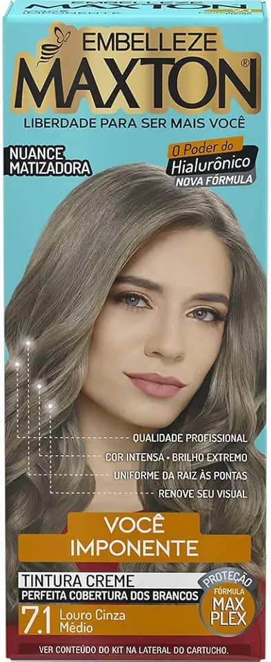 Embelleze Tinta De Cabelo 7.1 Kit Maxton Louro Cinza Médio