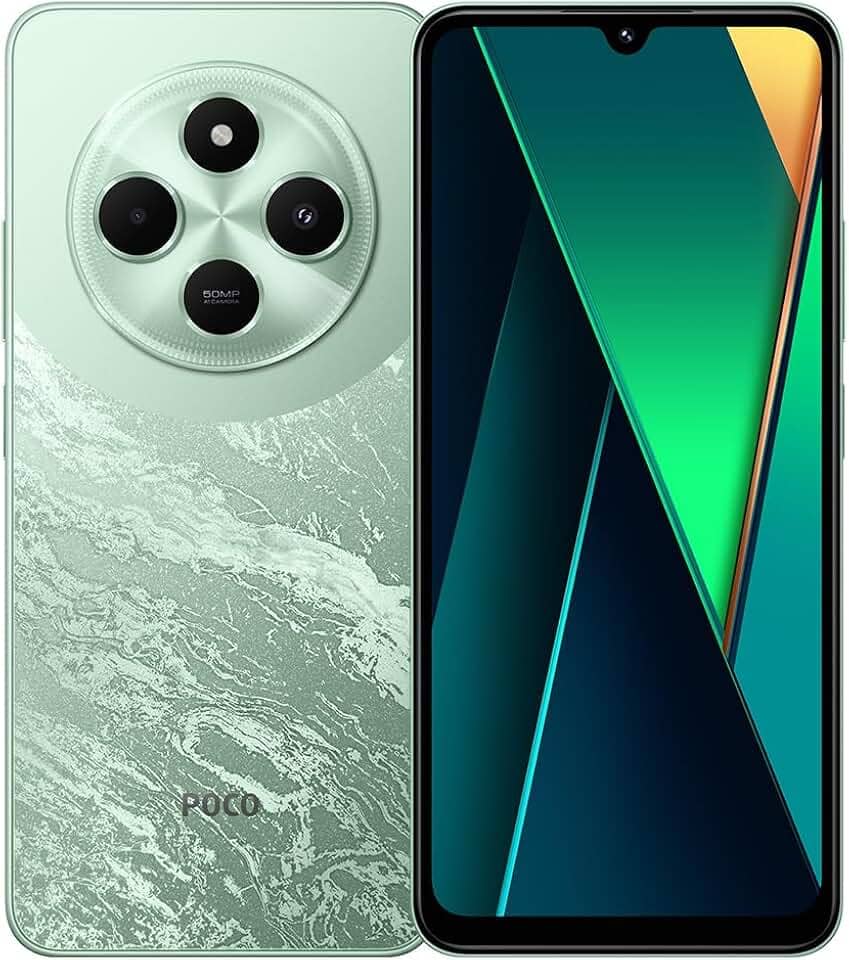 Xiaomi Smartphone POCO C75 4G 128GB/256GB 6,88 ''120Hz RAM,5160mAh batería procesador Mediatek Helio G85 50MP cám (Green, 8GB+256GB)