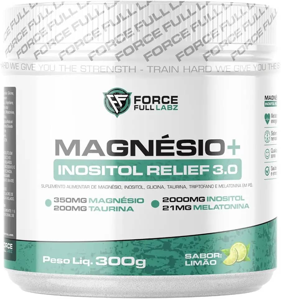 Magnésio + Inositol Relief 300g - Force Full Labz (300g, Limão)