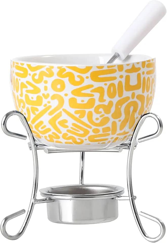 Aparelho de Fondue para Chocolate em Cerâmica 3 Peças D9,5Xa11Cm Fracalanza - Full Fit