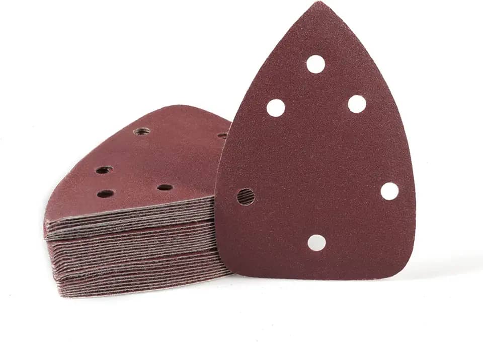 30 peças lixadeira com detalhes de mouse, 6 furos, lixa de detalhe de gancho e laço de gramatura 180, para polimento de moagem de madeira de metal