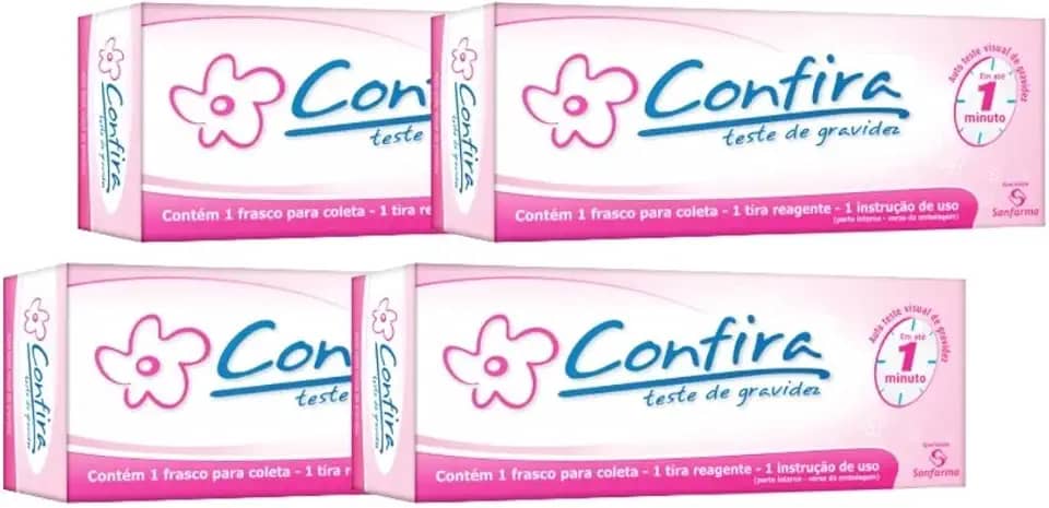 Teste De Gravidez confira Sanfarma kit c/ 4 unidades