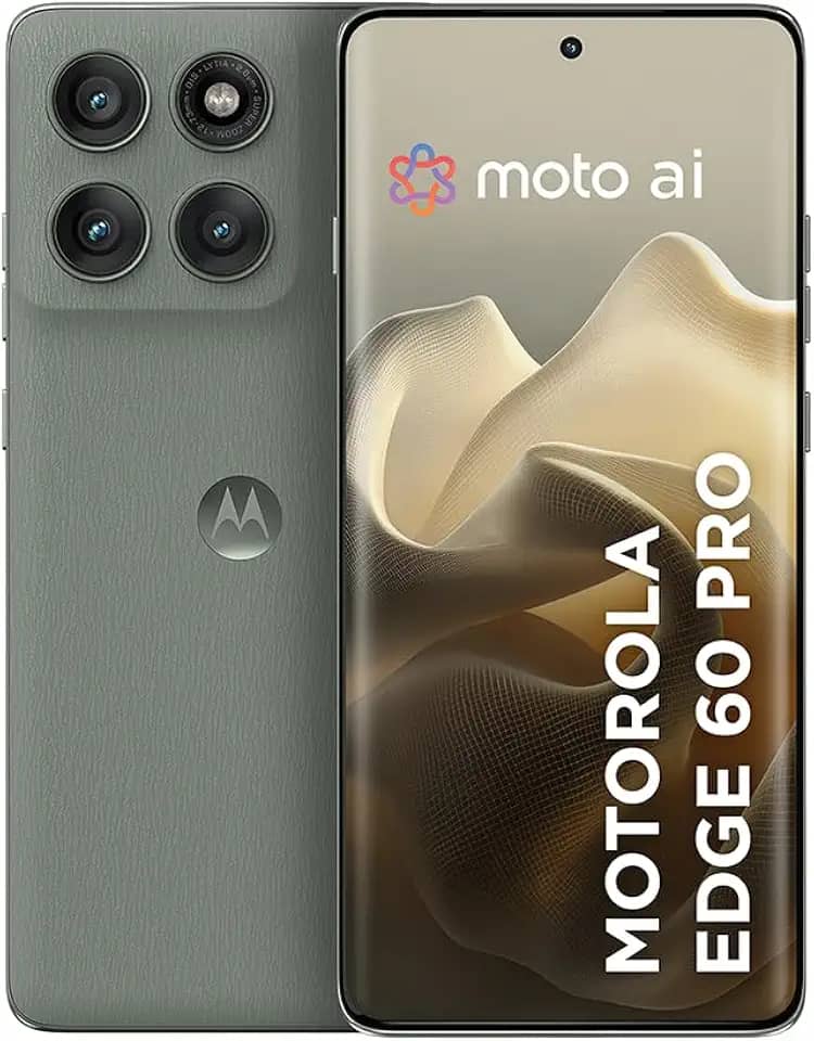 Smartphone Motorola Edge 60 PRO 5G - 512GB 24GB (12GB RAM+12GB Ram Boost) Tela Quad-Curve moto AI 50MP Sony Camera ultrarresistencia militar IP68 + IP69 - Cinza
