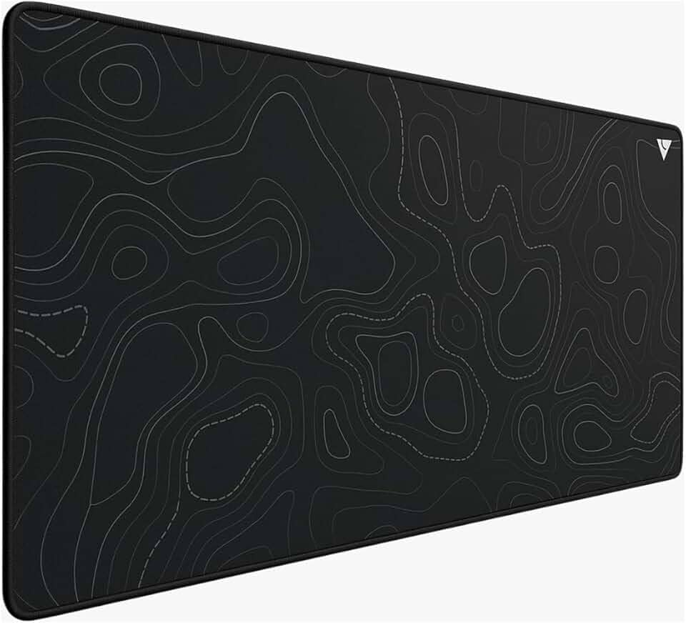 Mousepad Gamer Force One Skyhawk XXL Preto 90x40cm - Precisão Extrema para FPS, Base Antiderrapante e Superfície Speed Premium