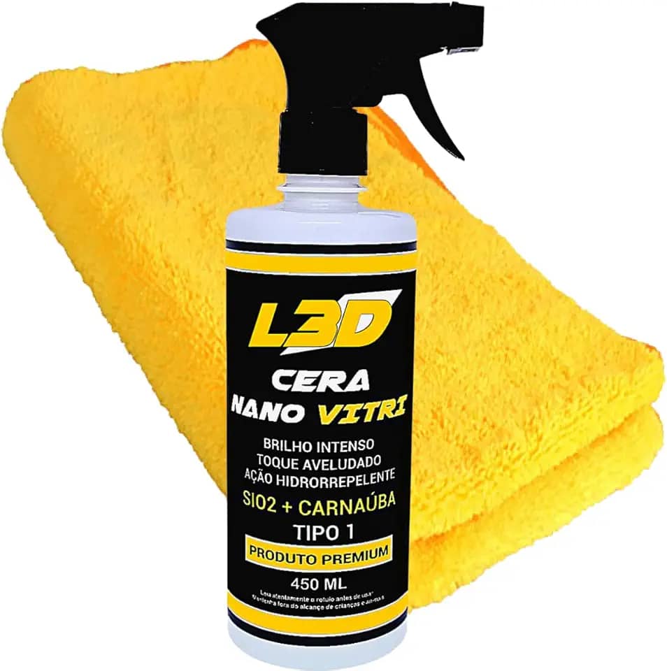 Cera Automotiva L3D + Flanela de Microfibra