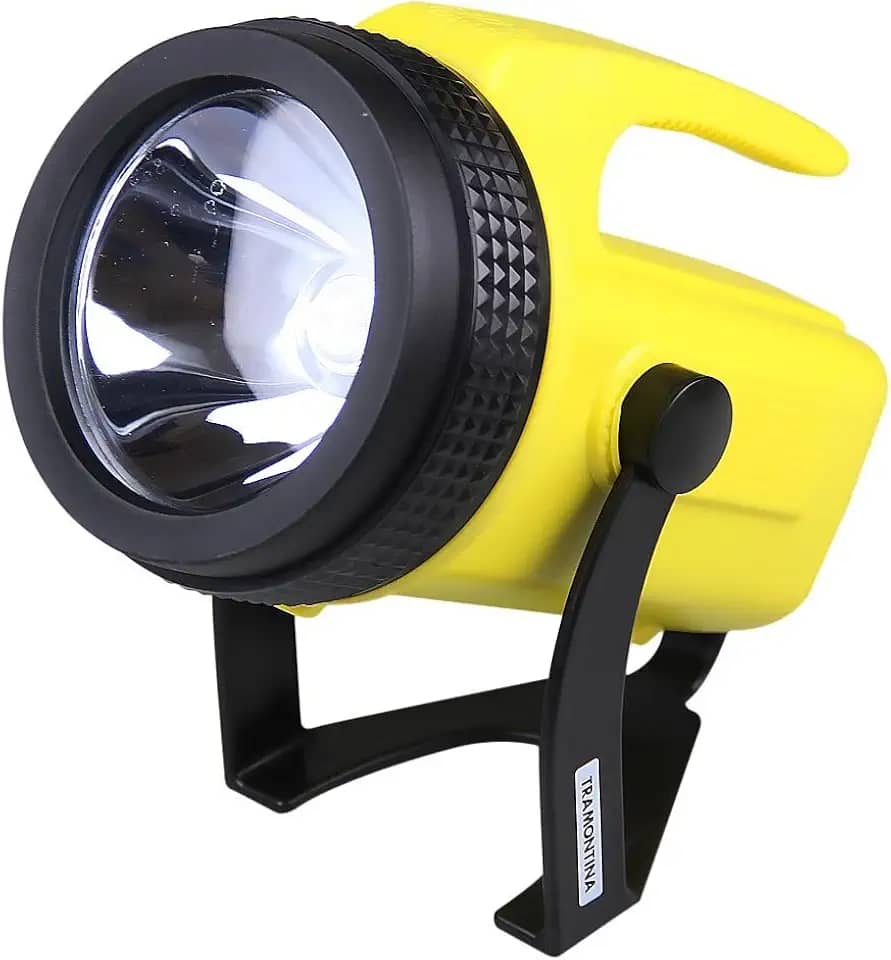 Tramontina 43760300, Holofote Corpo Injetado em ABS, Lâmpada de Krypton Tensão 4.8V, Amarelo