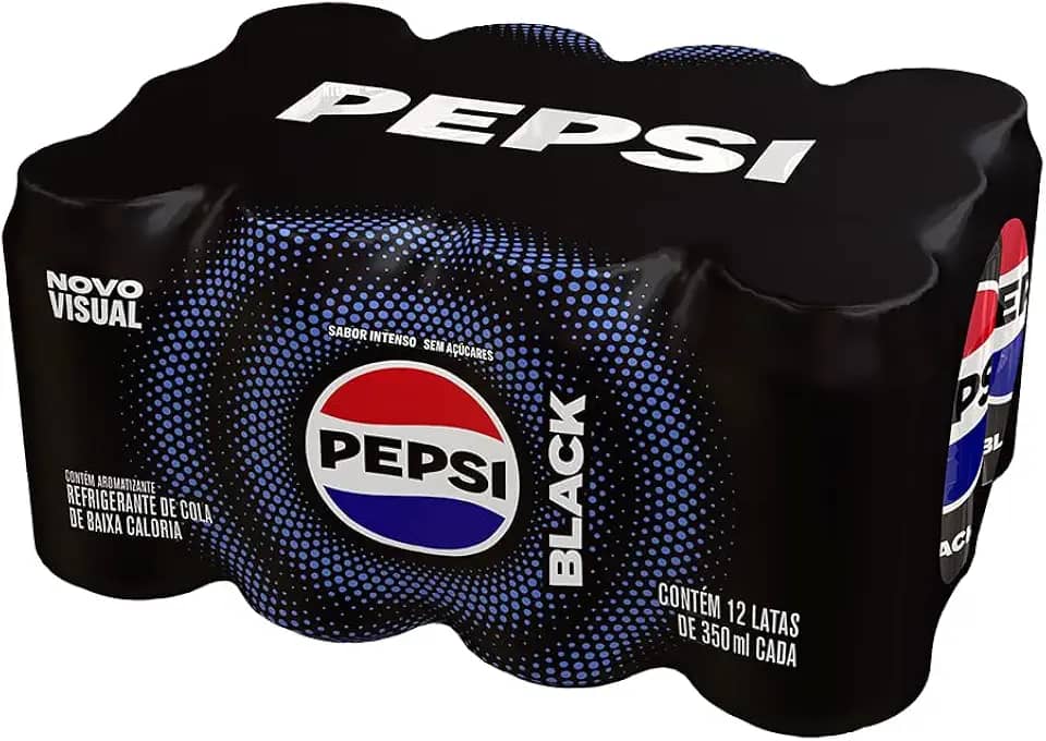 Refrigerante Pepsi Zero BLACK, Lata 350Ml Pack (12 Unidades)