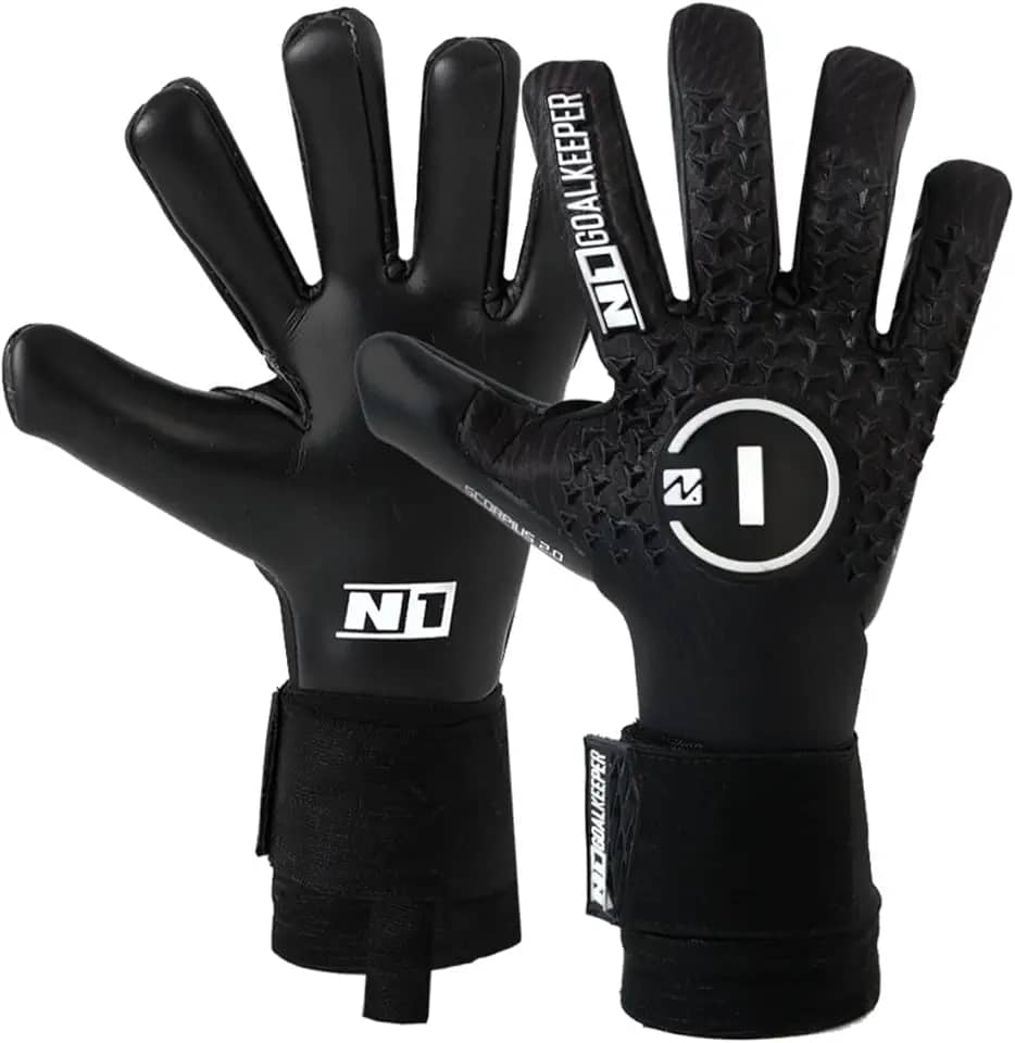 Luva Goleiro Profissional N1 Scorpius 2.0 Cor:Black, Tamanho:11