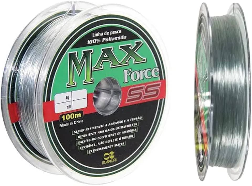 Linha de Pesca Monofilamento Maruri Max Force SS Transparente 9.0 0.50mm 100m
