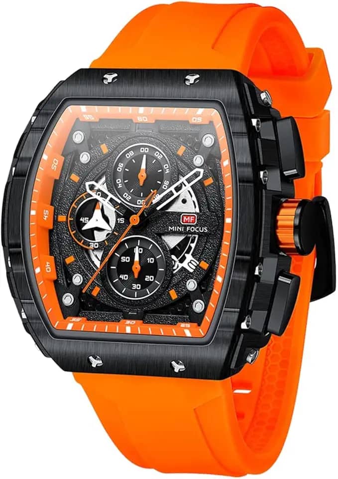 Mini Focus Relógio Masculino Moda Esporte Relógio (Cronógrafo/à Prova D'água/Luminoso/Calendário) Pulseira de Silicone Quartzo Relógios de Pulso Masculinos