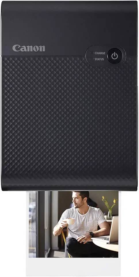 Canon Impressora fotográfica quadrada portátil SELPHY QX10 para iPhone ou Android, preta