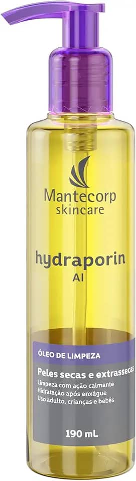 MANTECORP - Oleo de Limpeza Hydraporin AI - Limpa e Hidrata a Pele, Hidratação Intensa para Peles Secas e Sensíveis, Ação Calmante - 190ml