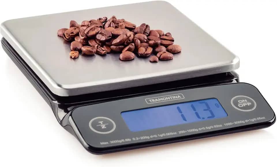 Balança Digital de Alta Precisão para Cozinha Tramontina Adatto com Base em Aço Inox