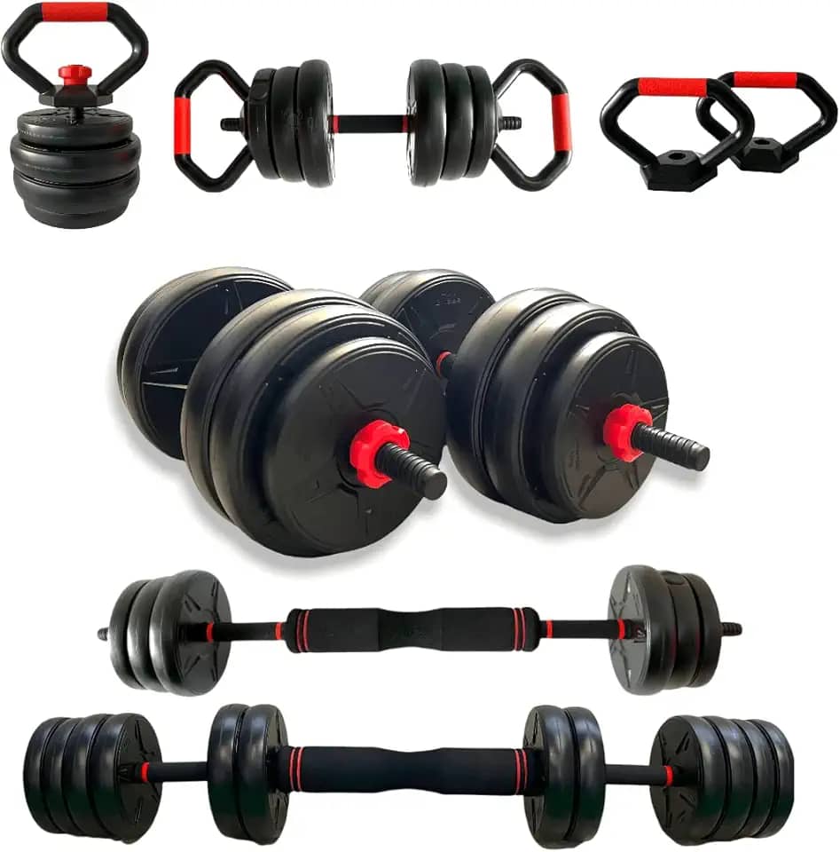 Kit Halteres Musculação Kettlebell 6 em 1 Peso 20kg Academia Odin Fit